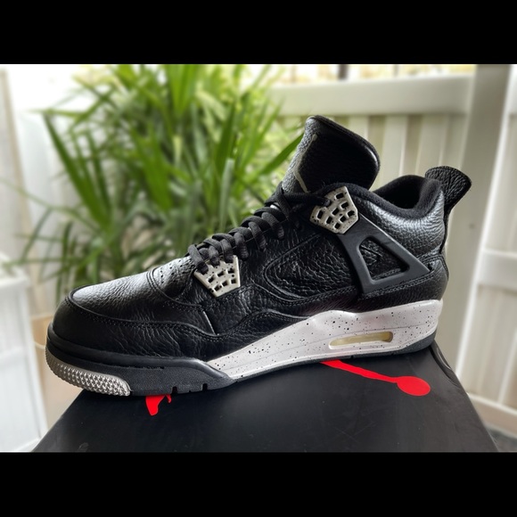 AIR JORDAN 4 Retro LS Oreo Black Grey Sz 10 - Picture 6 of 14